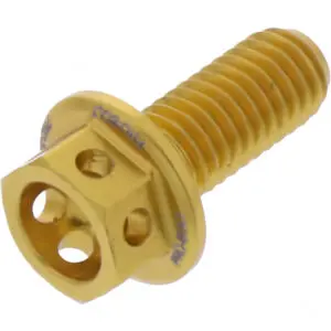 JMP Schraube 6 Kant M5x0.8mm 12mm Alu Racing 2 gold