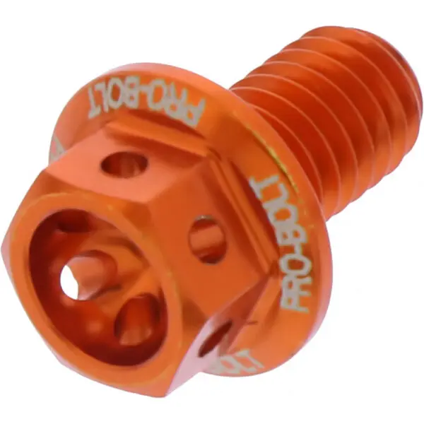 JMP Schraube 6 Kant M6x1.00mm 10mm Alu Racing orange