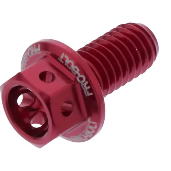 JMP Schraube 6 Kant M6x1.00mm 12mm Alu Racing 2 rot
