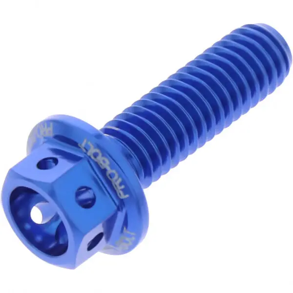 JMP Schraube 6 Kant M6x1.00mm 20mm Alu Racing 2 blau