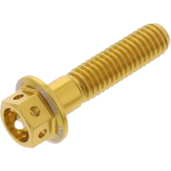JMP Schraube 6 Kant M6x1.00mm 25mm Alu Racing 3 gold