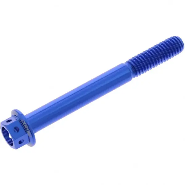 JMP Schraube 6 Kant M6x1.00mm 55mm Alu Racing blau