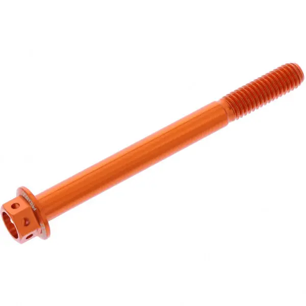 JMP Schraube 6 Kant M6x1.00mm 65mm Alu Racing orange