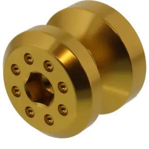 JMP Aufnahmehülse Einzeln M8 Alu gold