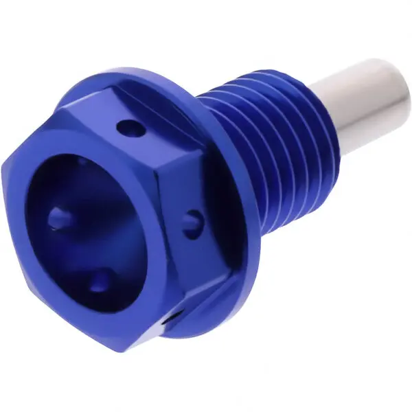 JMP Ölablassschraube magnetisch M12x1.50mm 15mm Alu Racing blau