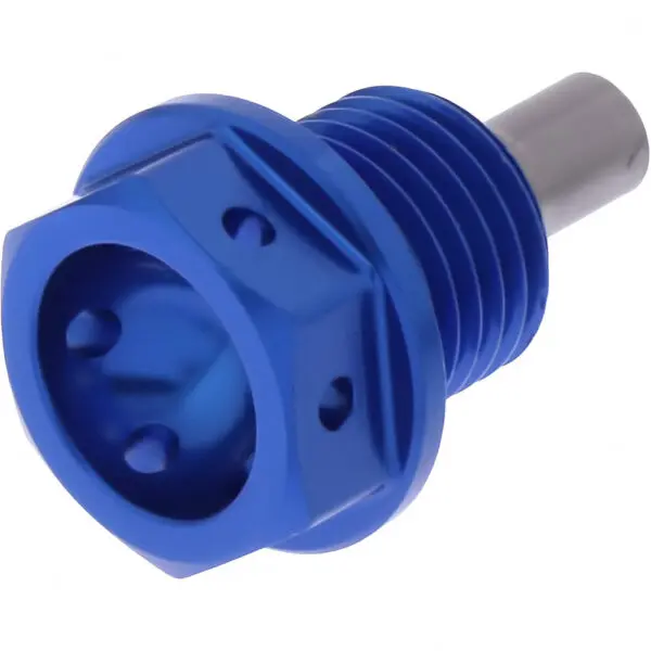 JMP Ölablassschraube magnetisch M14x1.50mm 12mm Alu Racing blau