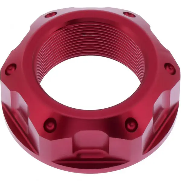 Motorrad Mutter Lenkkopf M25x1.00mm Alu rot