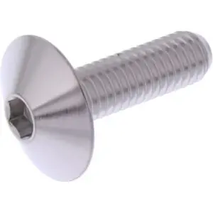 JMP Linsenschraube M6x1.00mm 20mm Kopfdurchmesser: 12mm Edelstahl V4A 2 silber