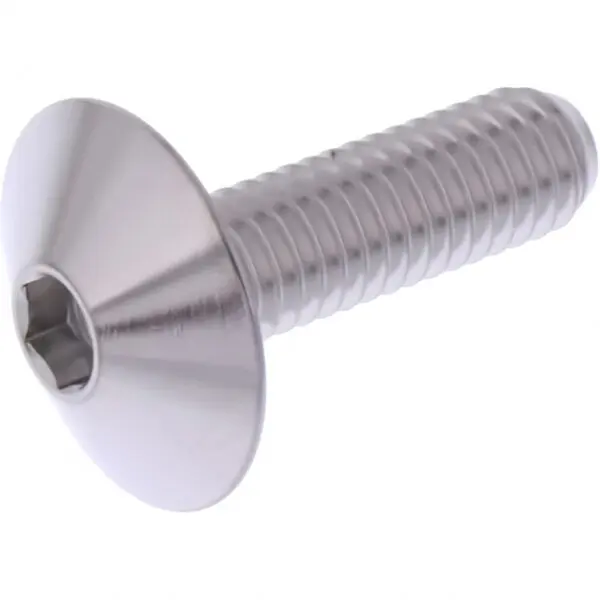 JMP Linsenschraube M6x1.00mm 20mm Kopfdurchmesser: 12mm Edelstahl V4A 2 silber