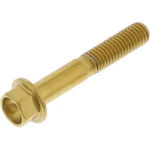 JMP Schraube 6 Kant M5x0.8mm 30mm Edelstahl V4A gold