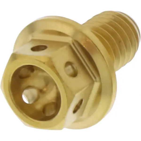 JMP Schraube 6 Kant M6x1.00 10mm Edelstahl V4A Racing gold