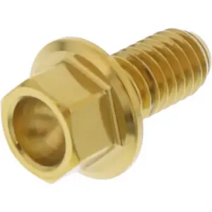 JMP Schraube 6 Kant M6x1.00mm 12mm Edelstahl V4A gold