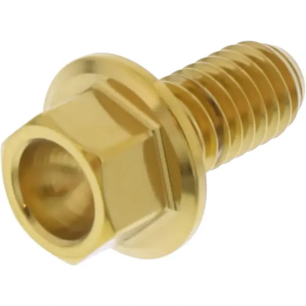 JMP Schraube 6 Kant M6x1.00mm 12mm Edelstahl V4A gold