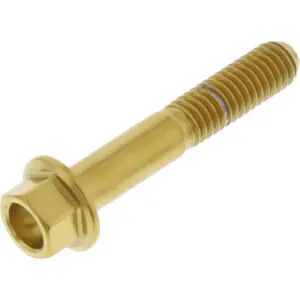 JMP Schraube 6 Kant M6x1.00mm 35mm Edelstahl V4A gold