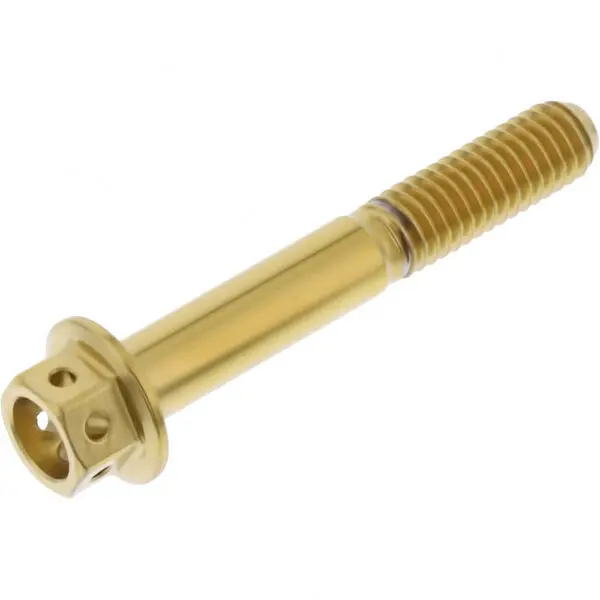 JMP Schraube 6 Kant M6x1.00 40mm Edelstahl V4A Racing gold