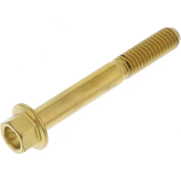 JMP Schraube 6 Kant M6x1.00mm 45mm Edelstahl V4A gold