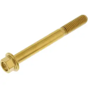 JMP Schraube 6 Kant M6x1.00mm 55mm Edelstahl V4A gold