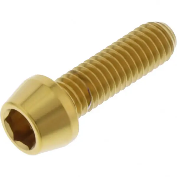 JMP Schraube konisch M6X1.00mm 20mm Edelstahl V4A gold