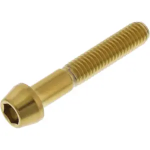 JMP Schraube konisch M6X1.00mm 35mm Edelstahl V4A gold