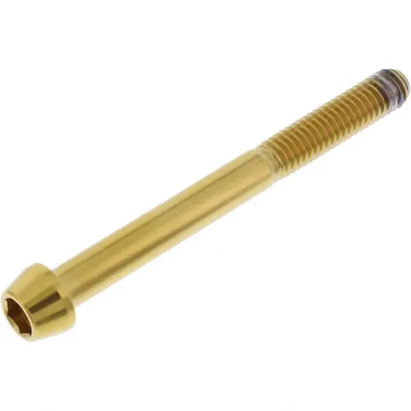 JMP Schraube konisch M6X1.00mm 60mm Edelstahl V4A gold