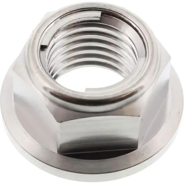 JMP Bundmutter selbstsichernd M10x1.25mm Titan Metallsicherung silber