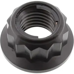 JMP Bundmutter selbstsichernd M10x1.25mm Titan zwölfkant schwarz