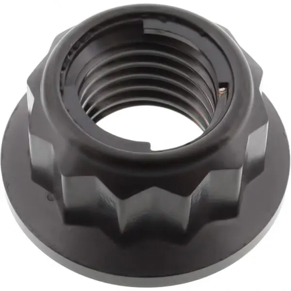 JMP Bundmutter selbstsichernd M10x1.25mm Titan zwölfkant schwarz