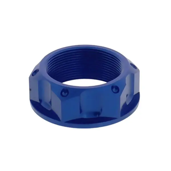 JMP Mutter Lenkkopf M28X1.00mm Alu f. BMW HP4 1000 ABS 0D01 K42 blau 50535736133