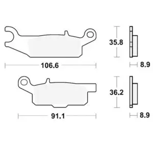 TRW Lucas Bremsklotz Sinter SI f. Yamaha YFM 550 FWA FGY Grizzly 28P3 A MCB804SI