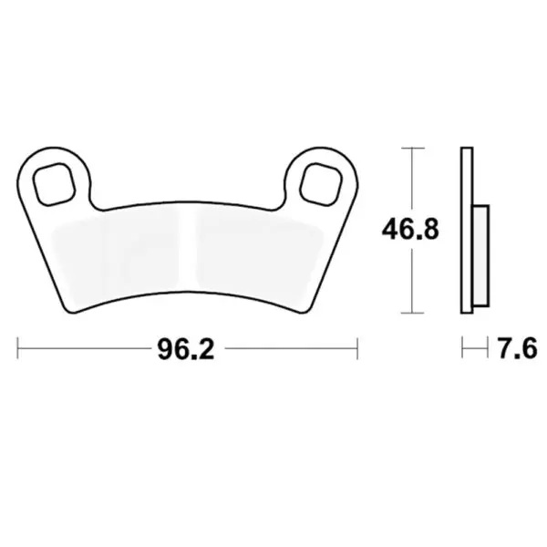 TRW Lucas Bremsklotz Sinter SI f. Polaris Outlaw 450 MXR MCB854SI 3322938148751