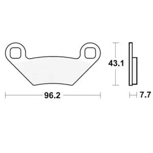 TRW Lucas Bremsklotz Sinter SI f. Polaris Scrambler 850 XP EFI HO MCB855SI 33229
