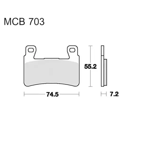TRW Lucas Bremsklötze Sintermetall Vorn MCB703SV 3322937222988