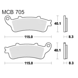 TRW Lucas Bremsklötze Sintermetall Hinten MCB705SH 3322937223022