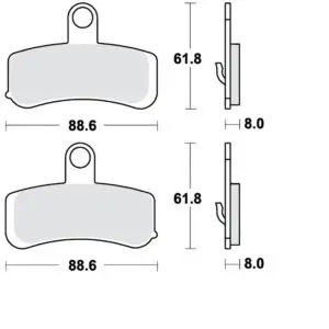 TRW Bremsklotz PC f. Harley Davidson MCB813PC