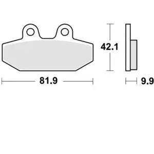TRW Bremsklotz Sinter hinten f. Harley Davidson uvm MCB894SH