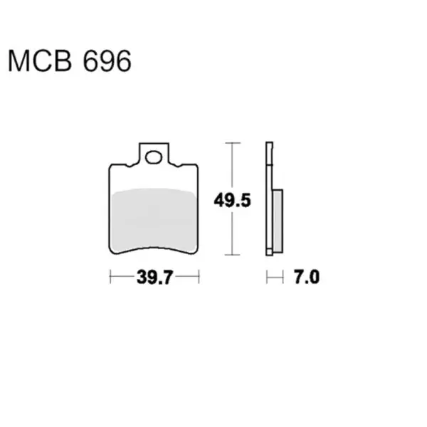 TRW Lucas Bremsklötze Sintermetall SCO MCB696SR 3322937280094