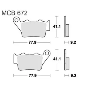 TRW Lucas Bremsklötze Sintermetall Hinten MCB672SH 3322937222827