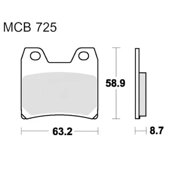 TRW Lucas Bremsklötze Standard f. Yamaha FZS 1000 uvm. MCB725 3322937986286
