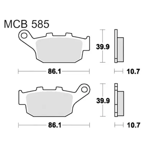 TRW Lucas Bremsklötze Sintermetall Hinten MCB585SH 3322937202140