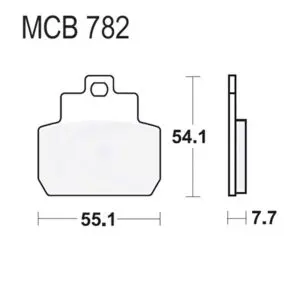 TRW Lucas Bremsklötze Standard f. Piaggio Beverly 500 uvm. MCB782 3322937986385