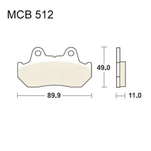 TRW Lucas Bremsklötze Sintermetall Hinten MCB512SH 3322937222636
