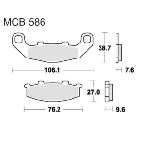 TRW Lucas Bremsklötze Standard f. Kawasaki GPZ 500 S uvm. MCB586 3322937091164