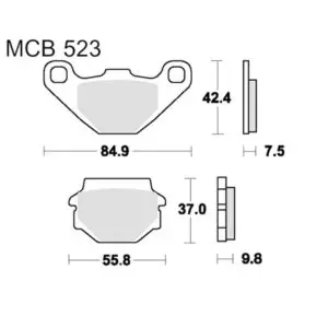 TRW Lucas Bremsklötze Sintermetall Silber MCB523SI 3322937089543