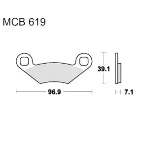 TRW Lucas Bremsklötze Standard f. Polaris ATP 330 4WD uvm. MCB619 3322937091744
