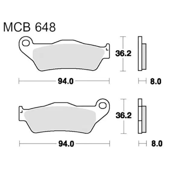 TRW Lucas Bremsklötze Sintermetall Silber MCB648SI 3322937092161