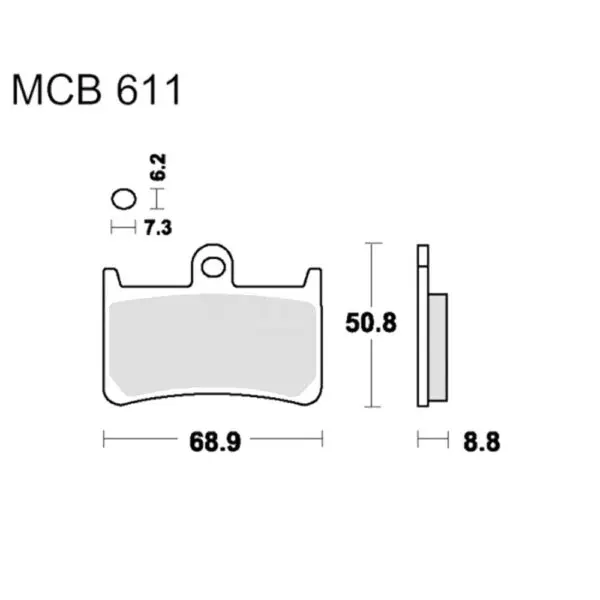 TRW Lucas Bremsklötze Sintermetall Vorn MCB611SV 3322937202294