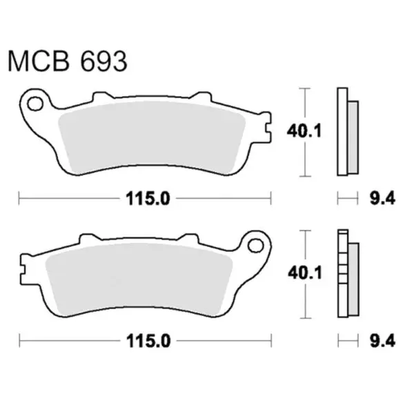 TRW Lucas Bremsklötze Sintermetall SCO MCB693SRM 3322937994793