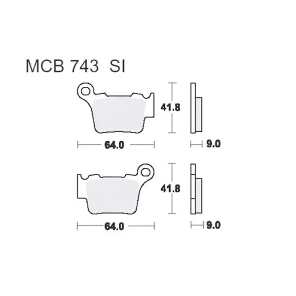 TRW Lucas Bremsklötze Sintermetall Silber MCB743SI 3322937320653