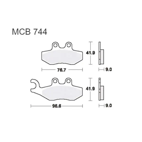 TRW Lucas Bremsklötze Standard MCB744 3322937320578