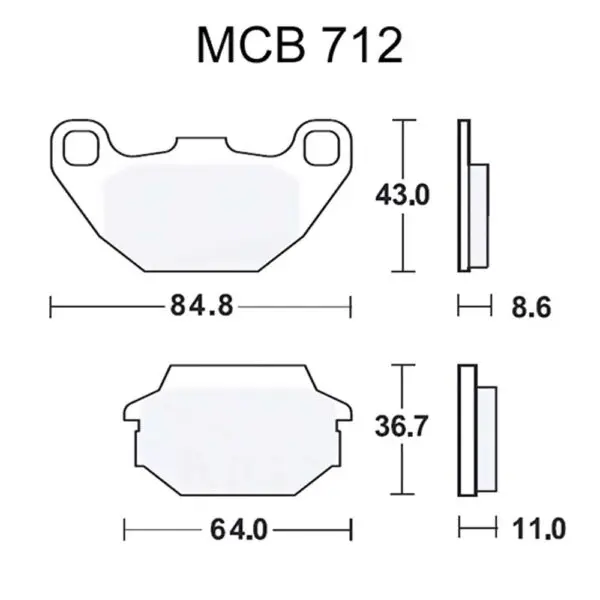 TRW Lucas Bremsklötze Standard MCB712 3322937244805